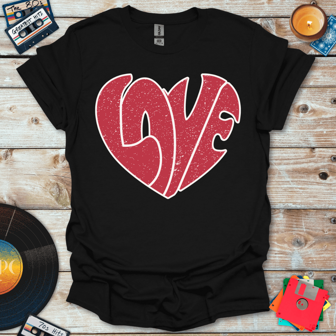 Curvy Love Heart T-Shirt