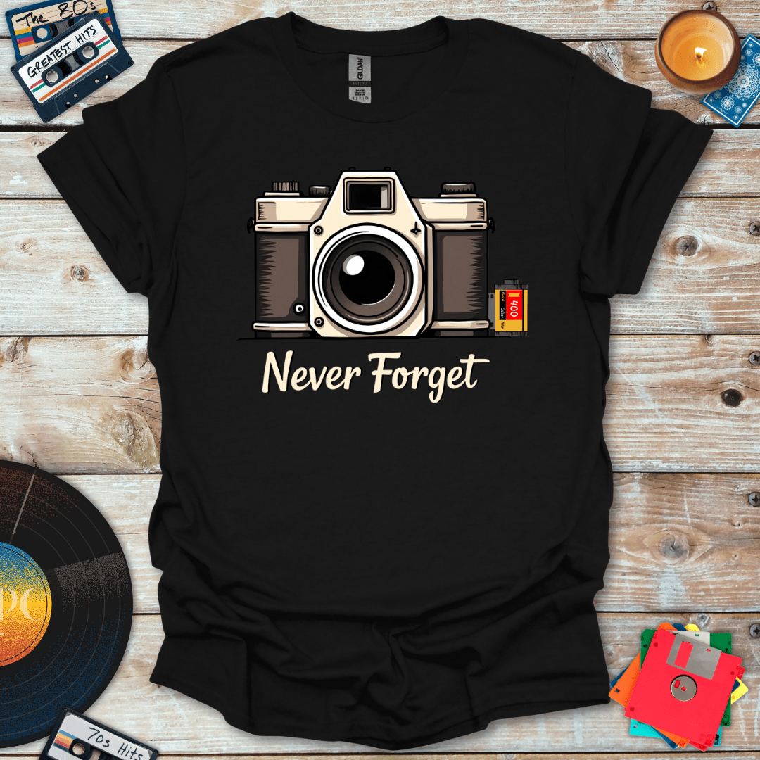 Never Forget Film Camera T-Shirt