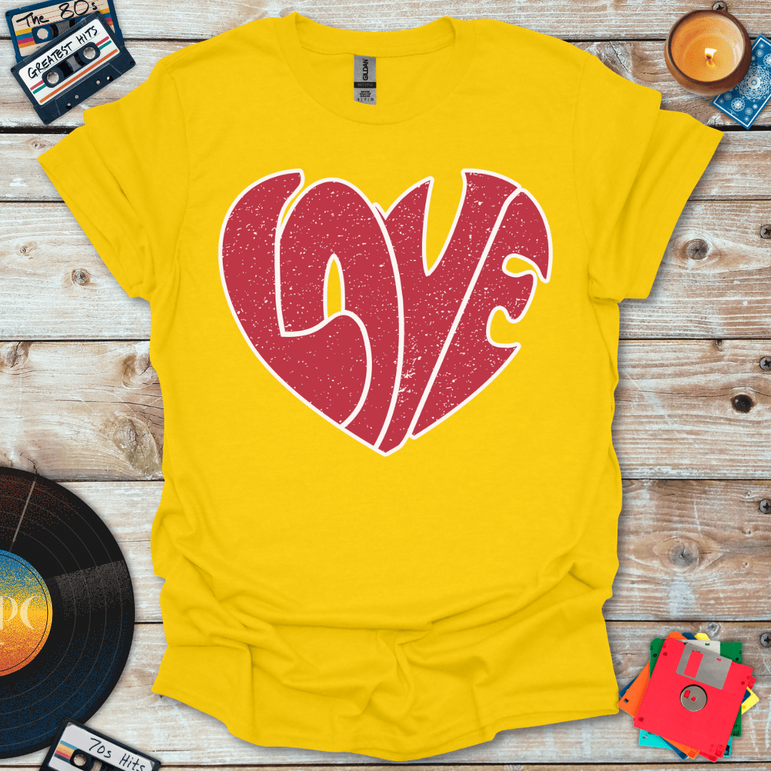 Curvy Love Heart T-Shirt