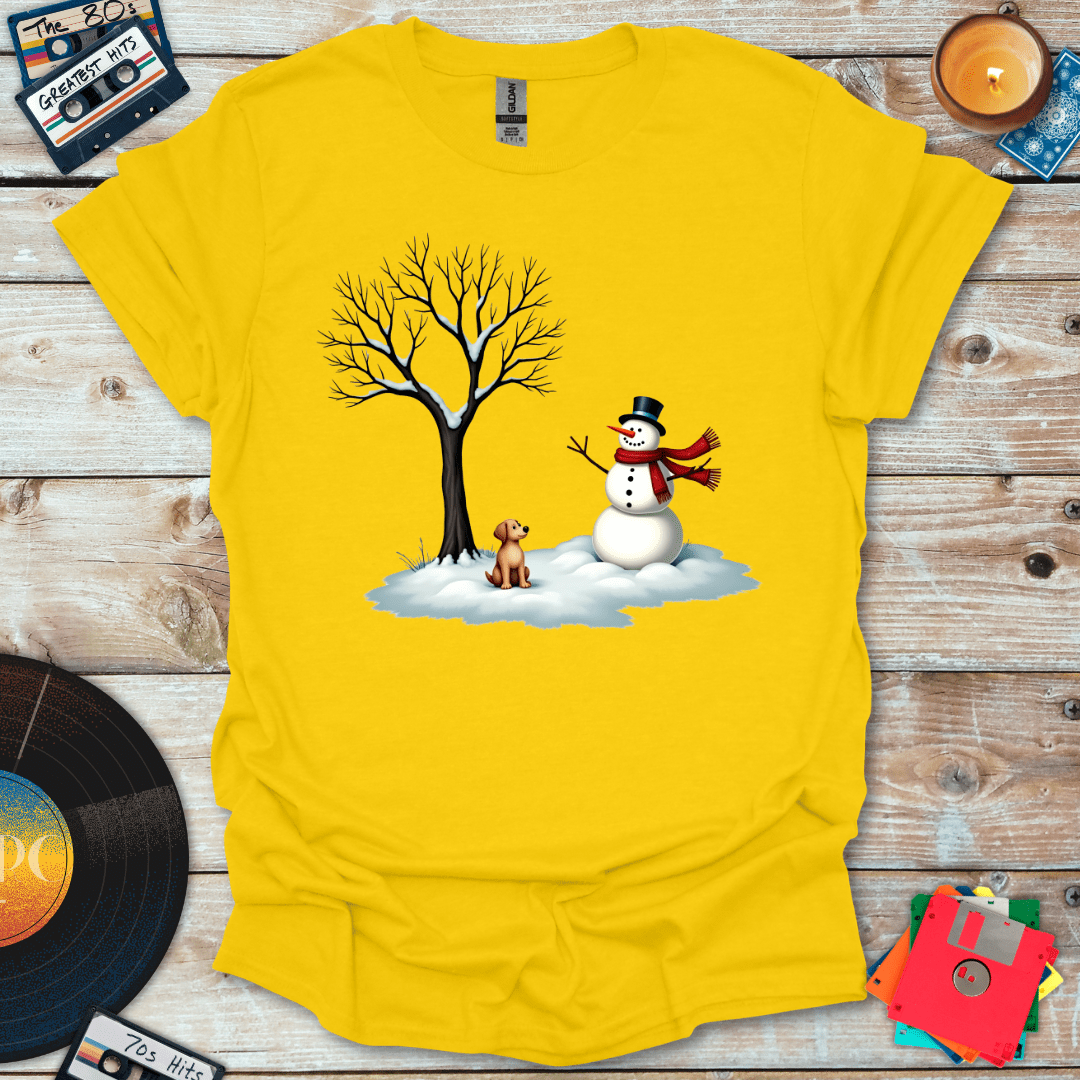 Doggie & Snowman T-Shirt