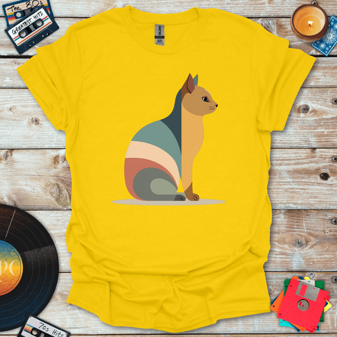 Mid Century Geo Cat T-Shirt