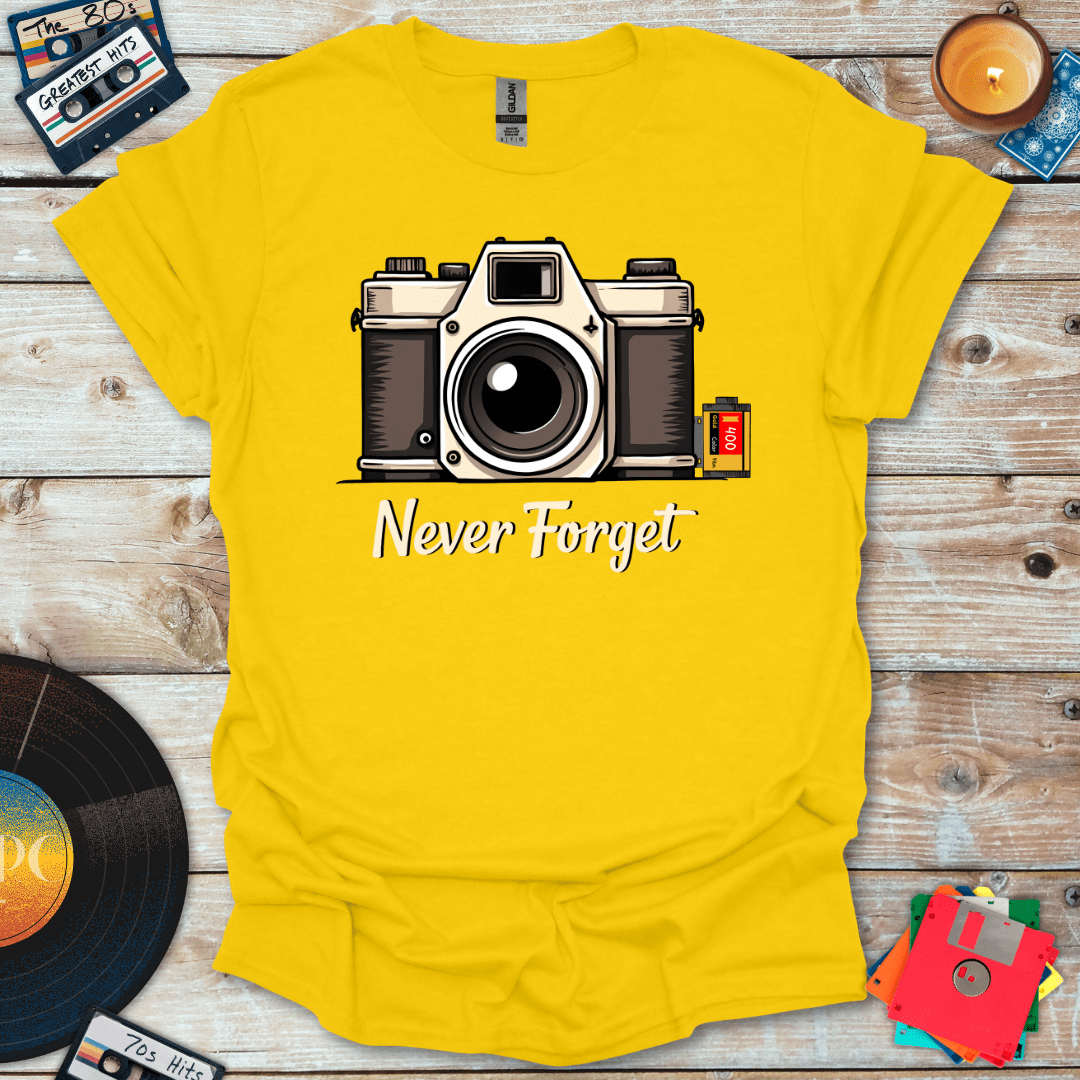 Never Forget Film Camera T-Shirt