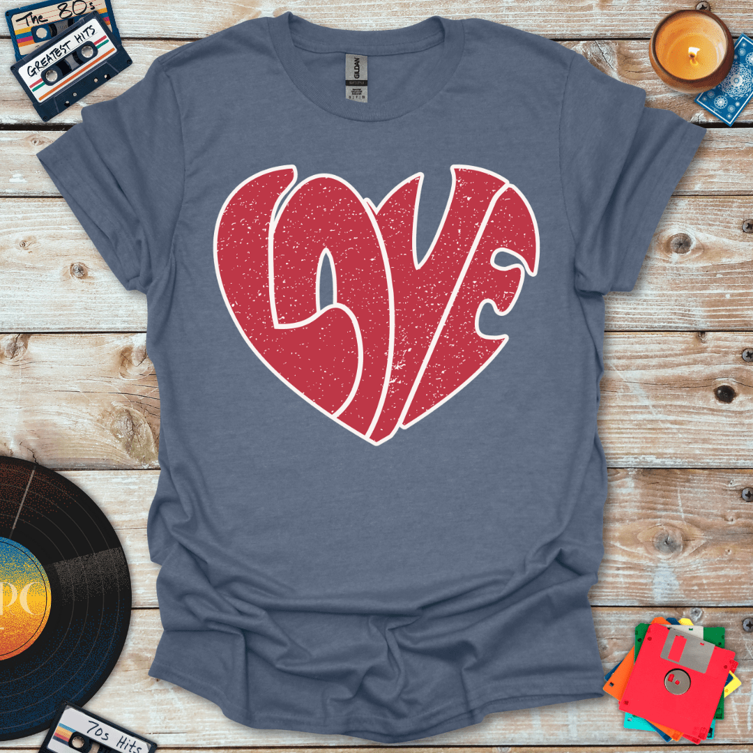 Curvy Love Heart T-Shirt