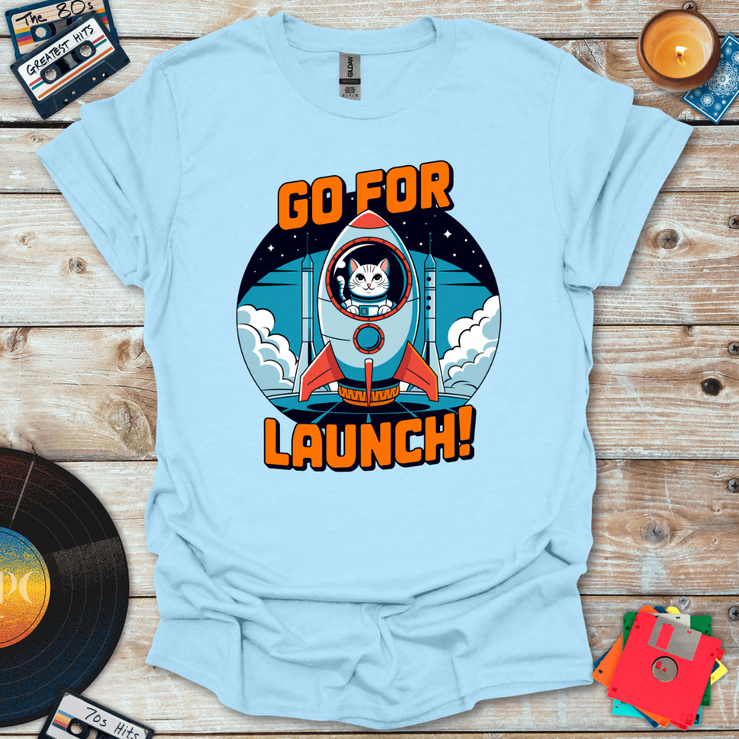 Go For Launch Space Cat T-Shirt