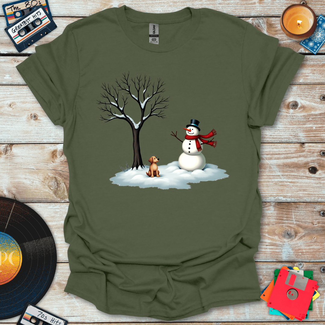 Doggie & Snowman T-Shirt