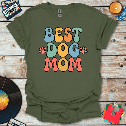 Groovy Best Dog Mom T-Shirt