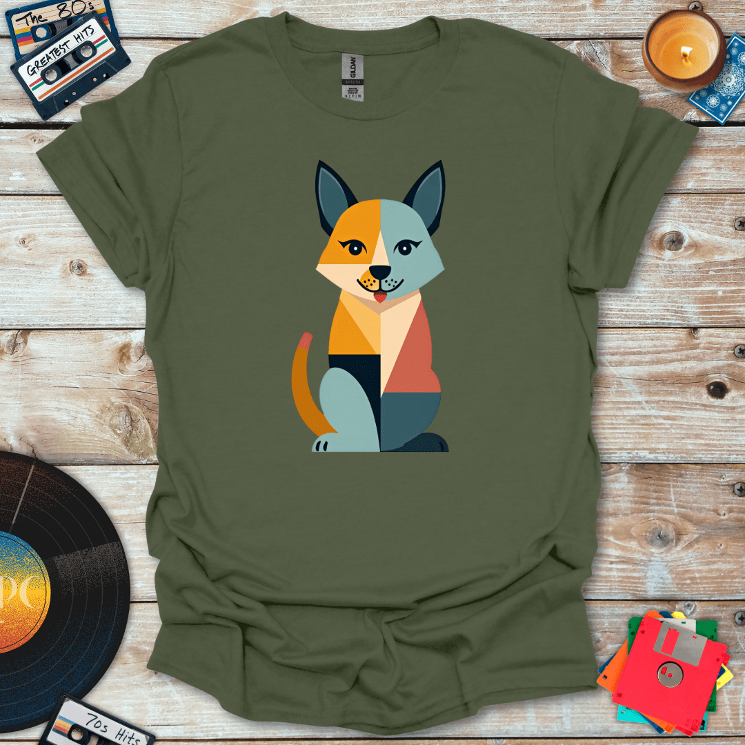 Mid Century Geo Pup T-Shirt