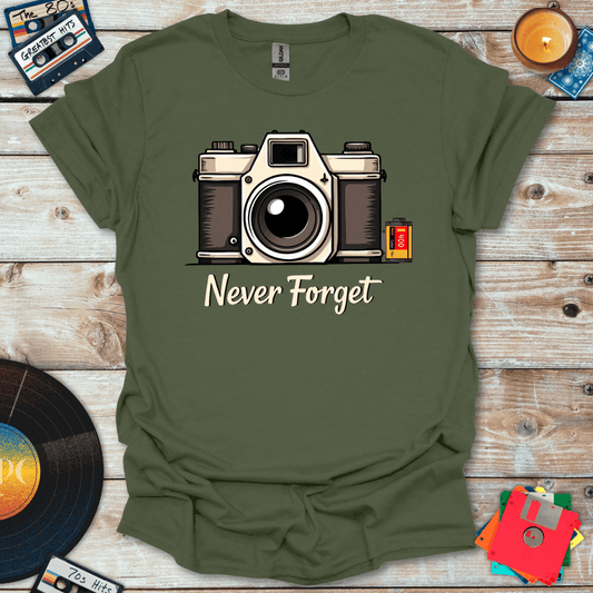 Never Forget Film Camera T-Shirt