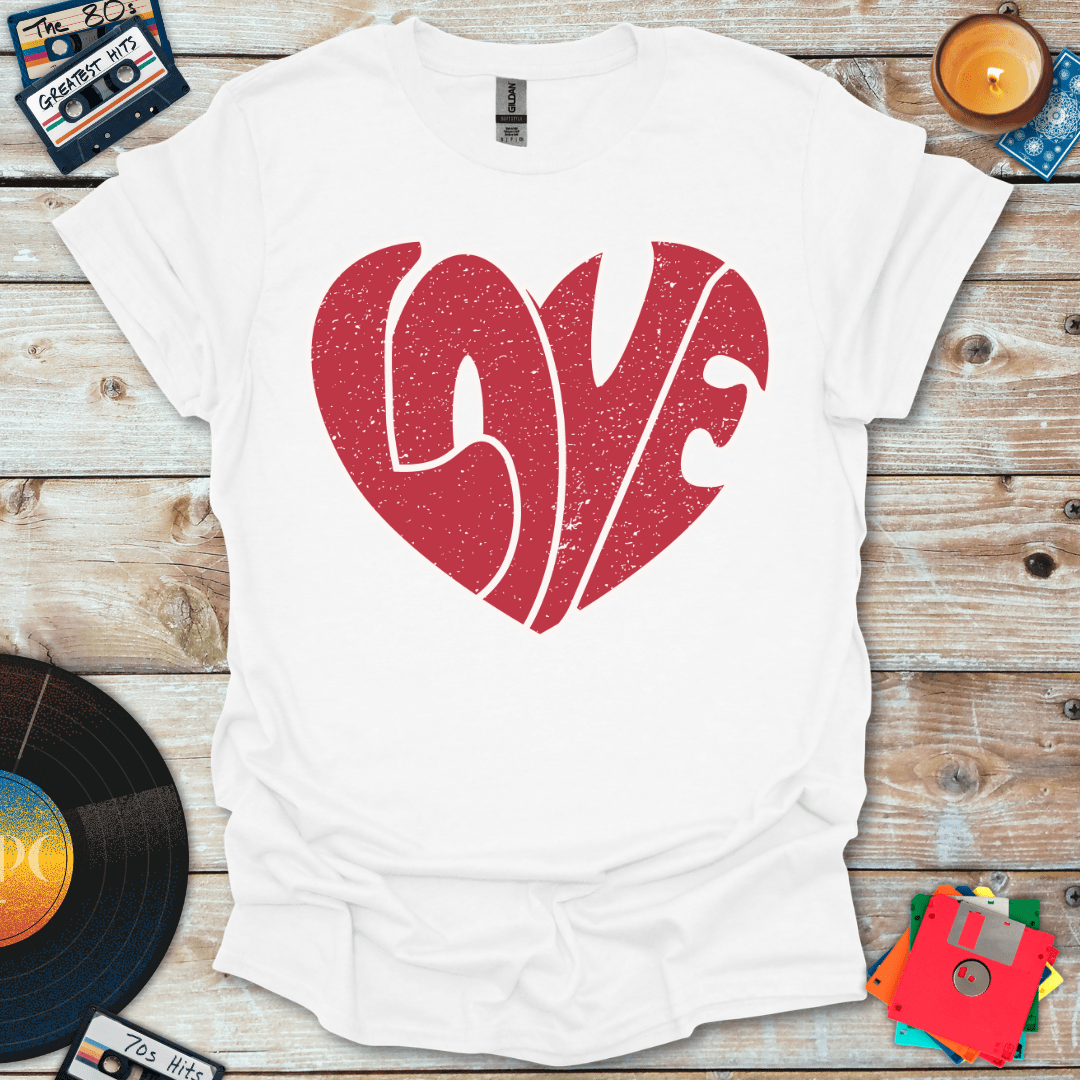 Curvy Love Heart T-Shirt