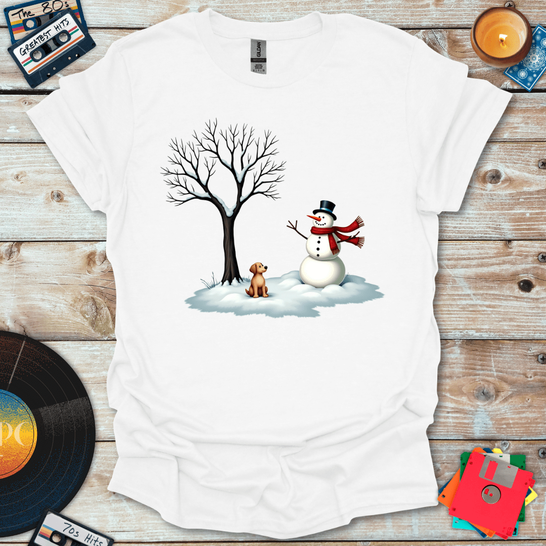 Doggie & Snowman T-Shirt