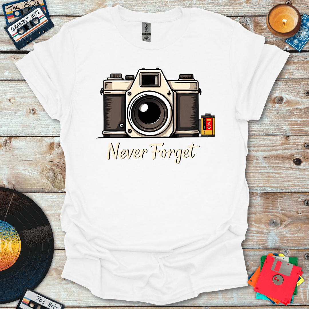 Never Forget Film Camera T-Shirt